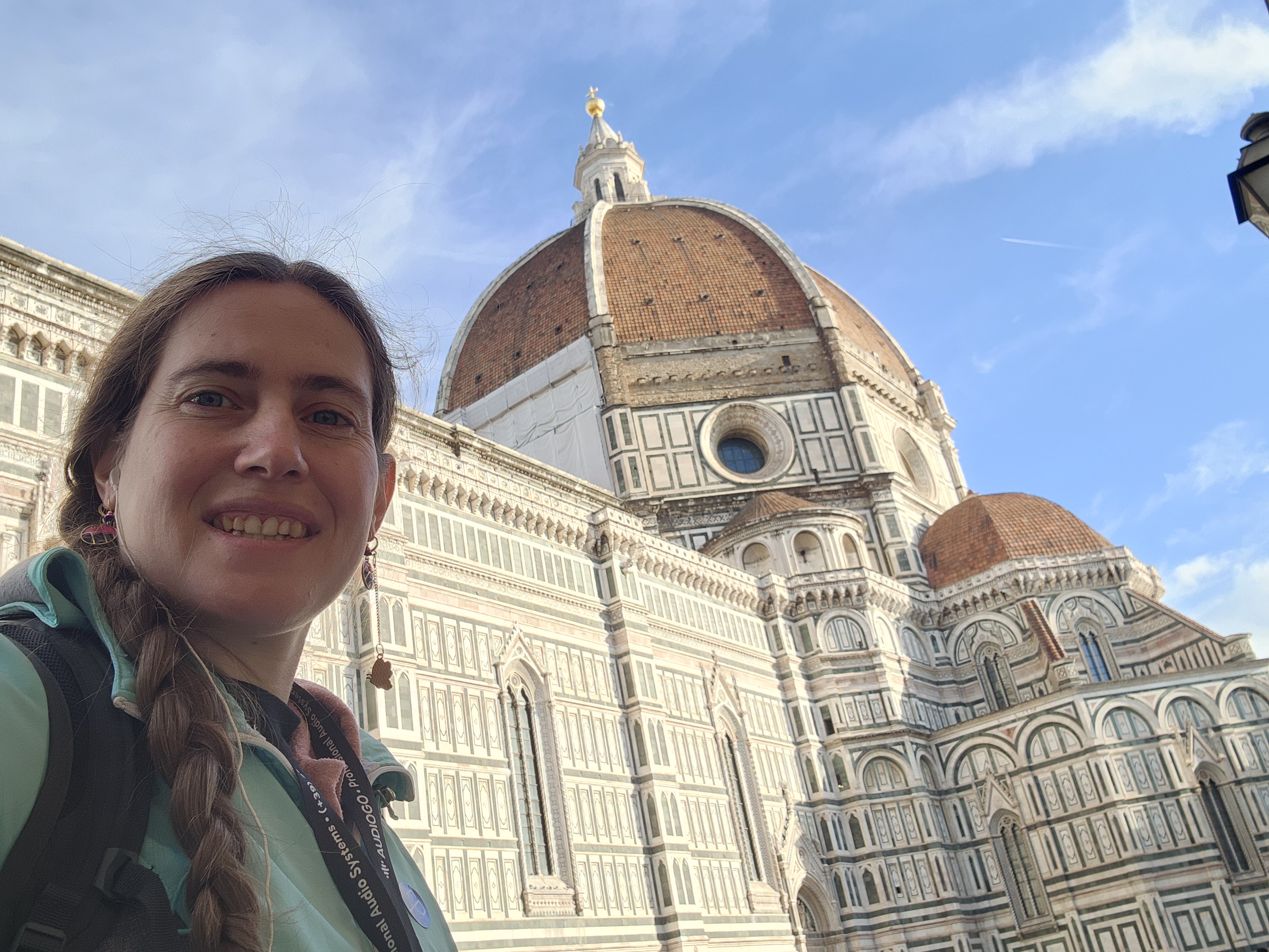 Anna in front of Florence's Duomo Cathedral